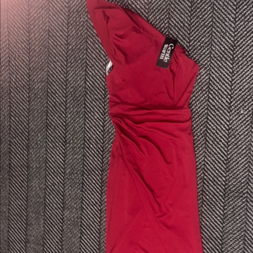Gentle Warm Red Evening Dress